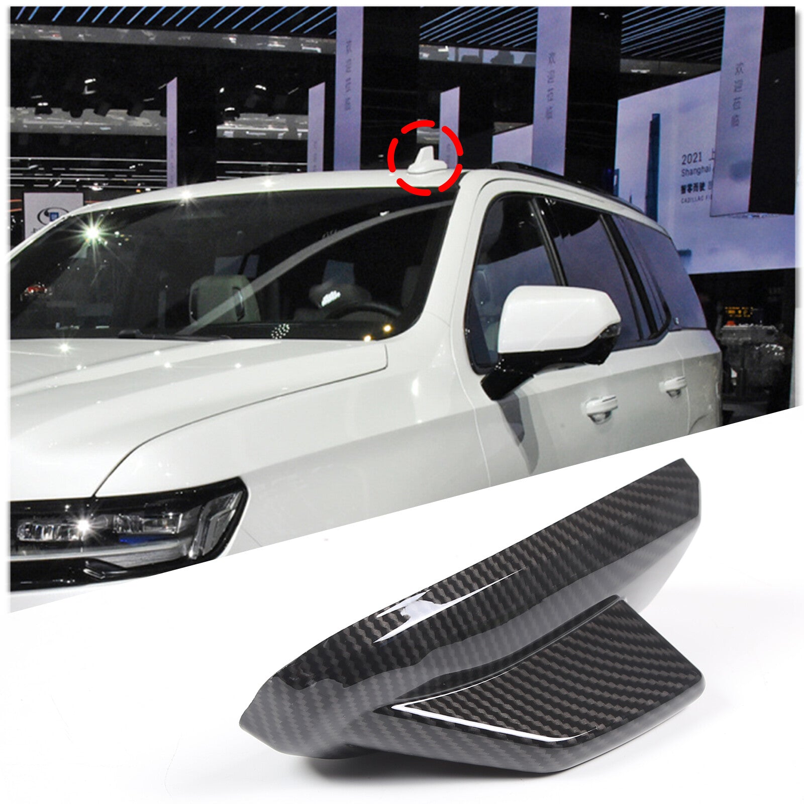 Carbon fiber front and rear emblem, badge, ring and hat decoration suitable for Maverick 2022+- v