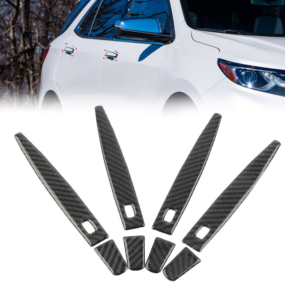 8x Outer Car Door Handle Cover Trim Black for Chevrolet Equinox 2018-2021