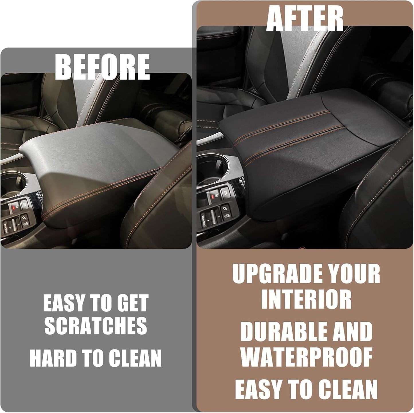 Orange Stich for 2024+ for Honda Passport Center Console Armrest Protector Accessory - n