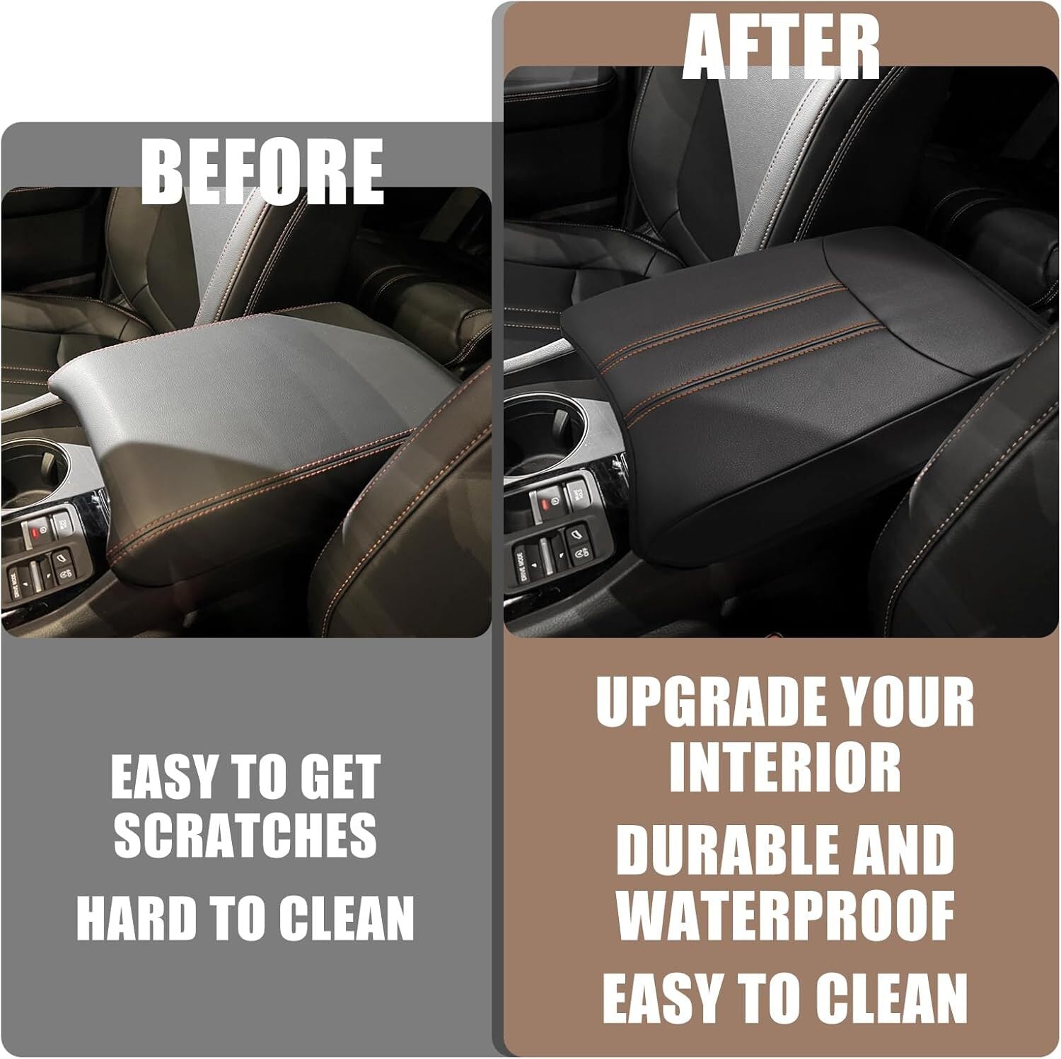 Orange Stich for 2024+ for Honda Passport Center Console Armrest Protector Accessory - n
