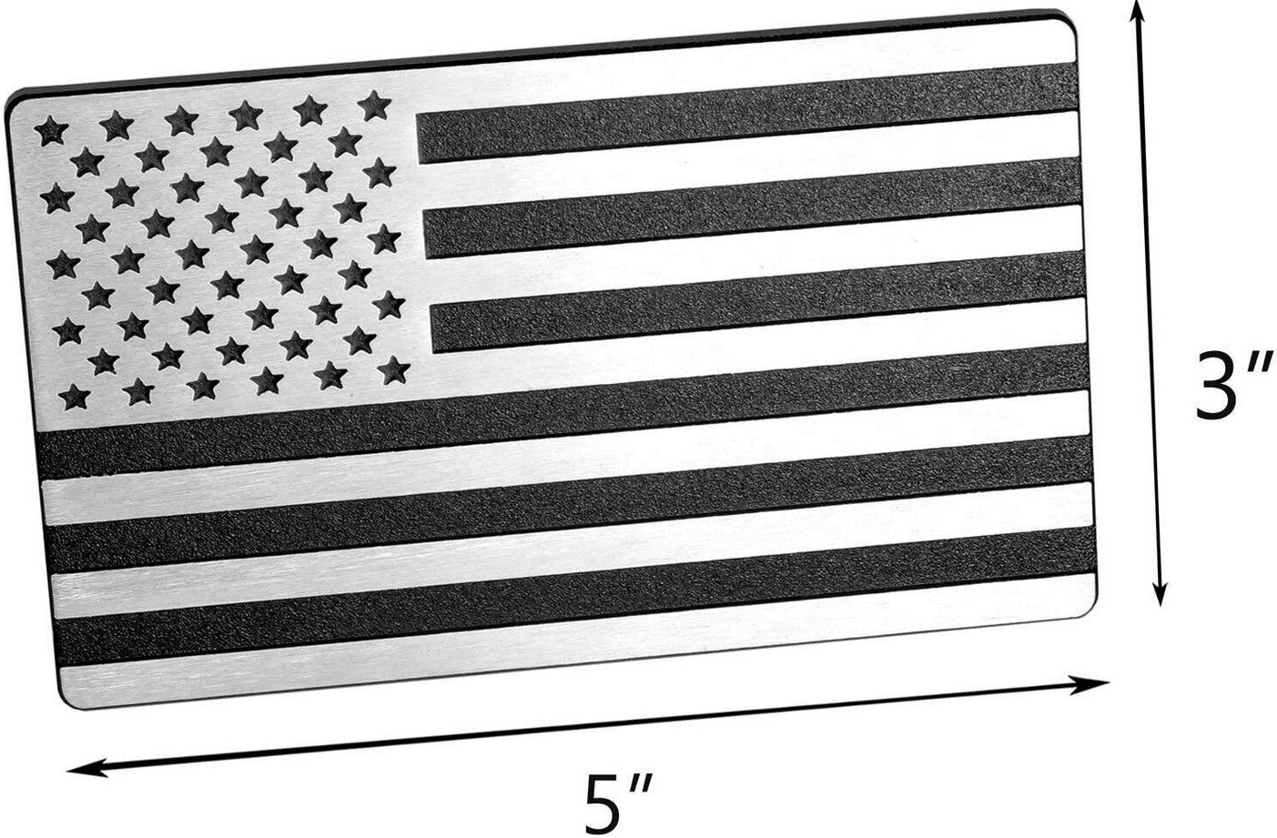 Car side fender rear badge sticker American flag chrome black for GMI 2x