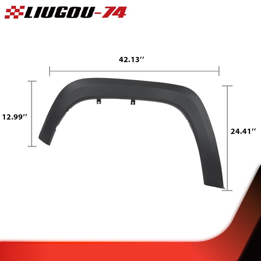 Suitable for 2016-2023 for Toyota Tacoma front LH driver with black bolt-on fender flares. Q
