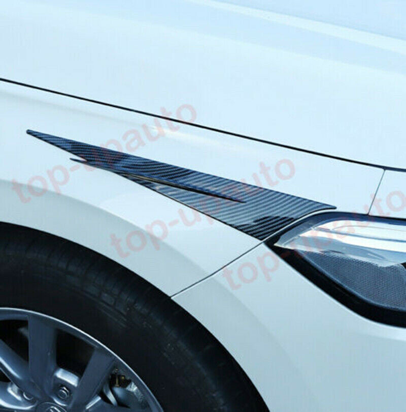 for Honda for Civic 2022 2023 Carbon Fiber Texture Headlight Lamp Eyebrow Trim Cover