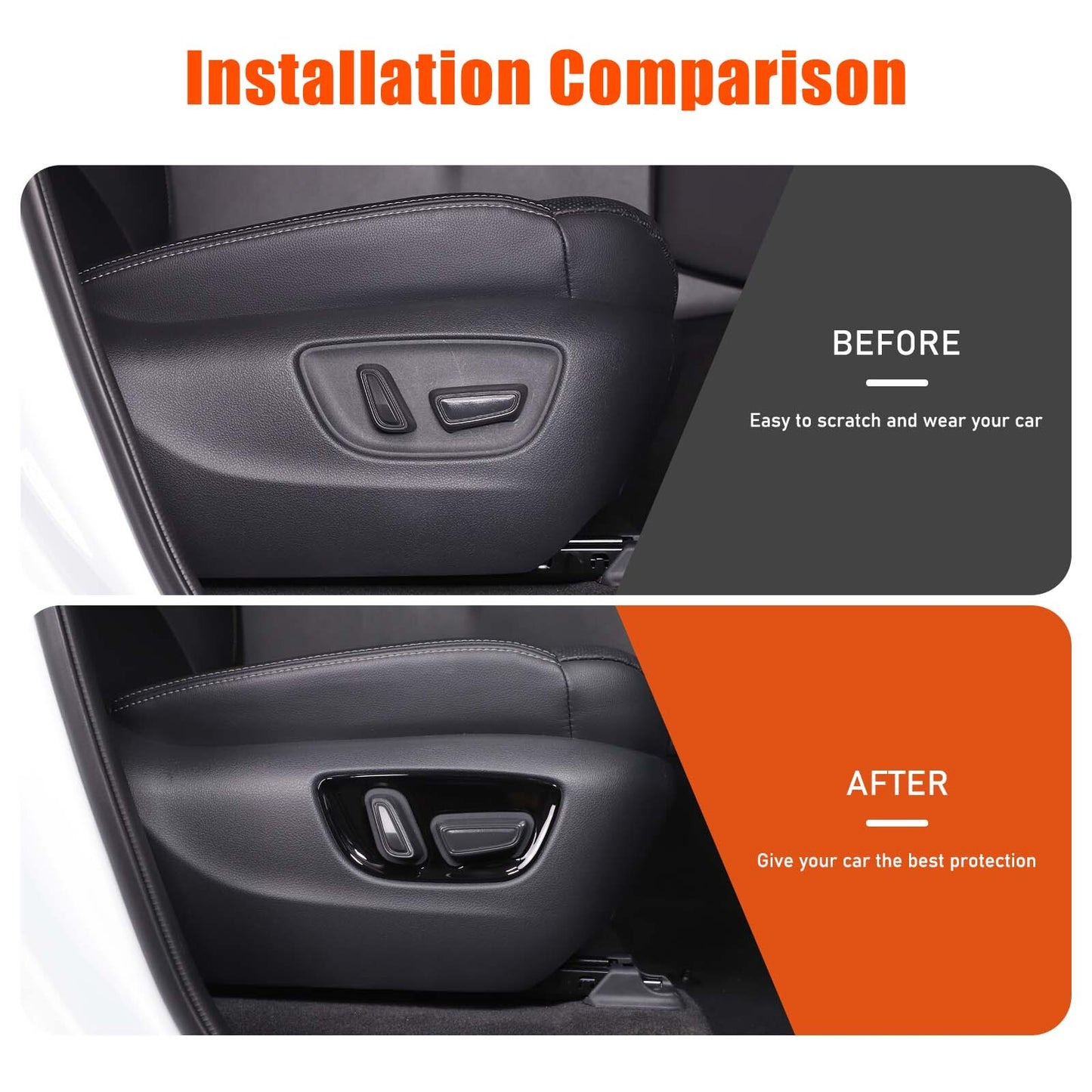 Power for seat adjustment panel trim for Land Cruiser LC250 24+ Gloss Black - n