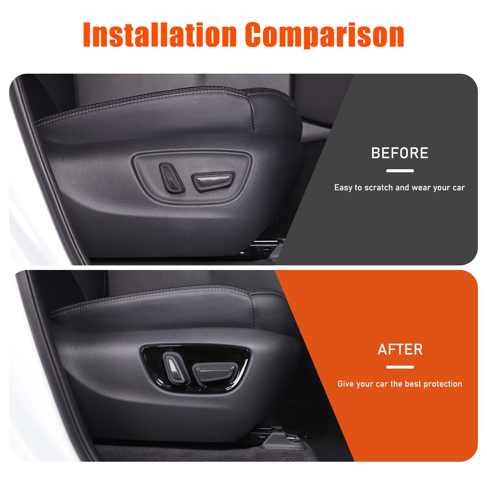 Power for seat adjustment panel trim for Land Cruiser LC250 24+ Gloss Black - n
