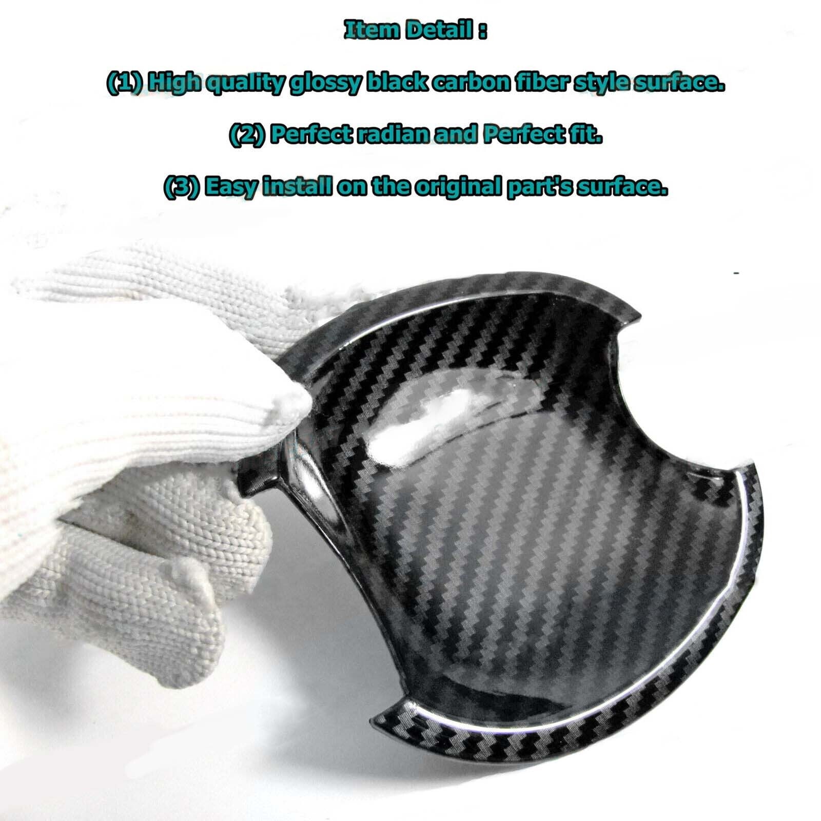 Carbon Fiber Side Handle Bowl Bowl Covers Trims for 2003-13 for Toyota for Corolla