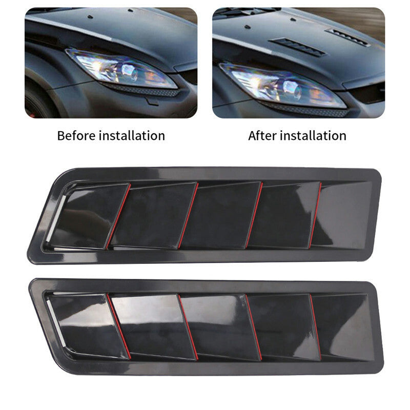 Car Front Engine Hood Bonnet Vents Hood Air Flow Intake Scoop Decorative Cover