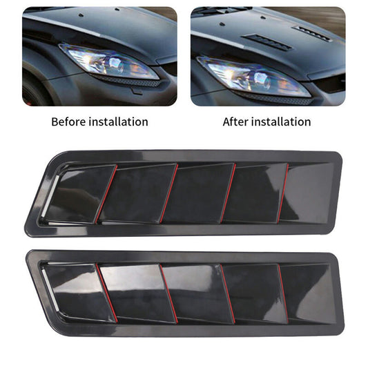 Car Front Engine Hood Bonnet Vents Hood Air Flow Intake Scoop Decorative Cover