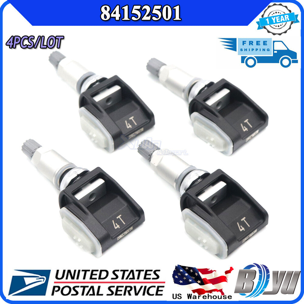 New 4PCS 84152501 TPMS Tire Pressure Sensor for Escalade for Chevy Silverado for GMC