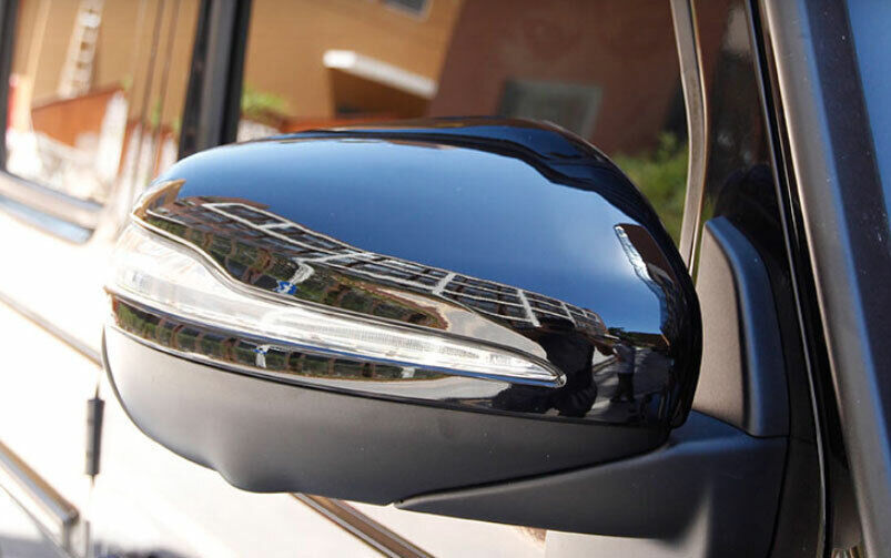 Gloss Black Exterior Rear View Side Mirror Frame Trim For RAV4 2019-2024 v