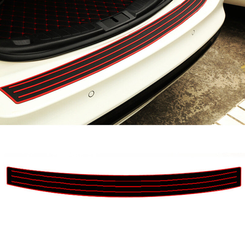 1-piece car rear bumper bracket/protective rubber cover molded trim red and black - n