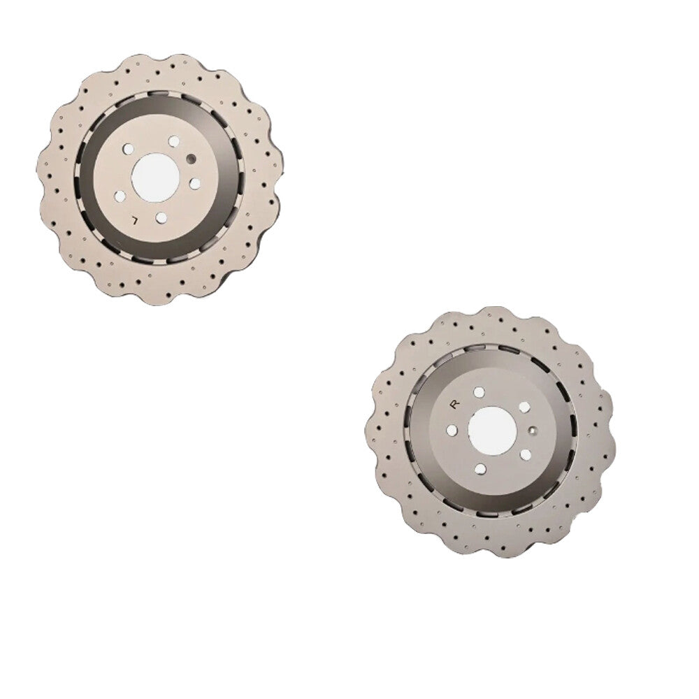 PAIR REAR Brake Rotors 4G8615601E for Audi RS7 4.0L V8 2014-2016