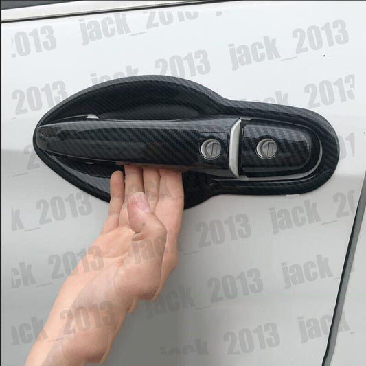 for Honda for Civic 2012-2015 Sedan Side Door Handle Cover Carbon Fiber for Smart Holes