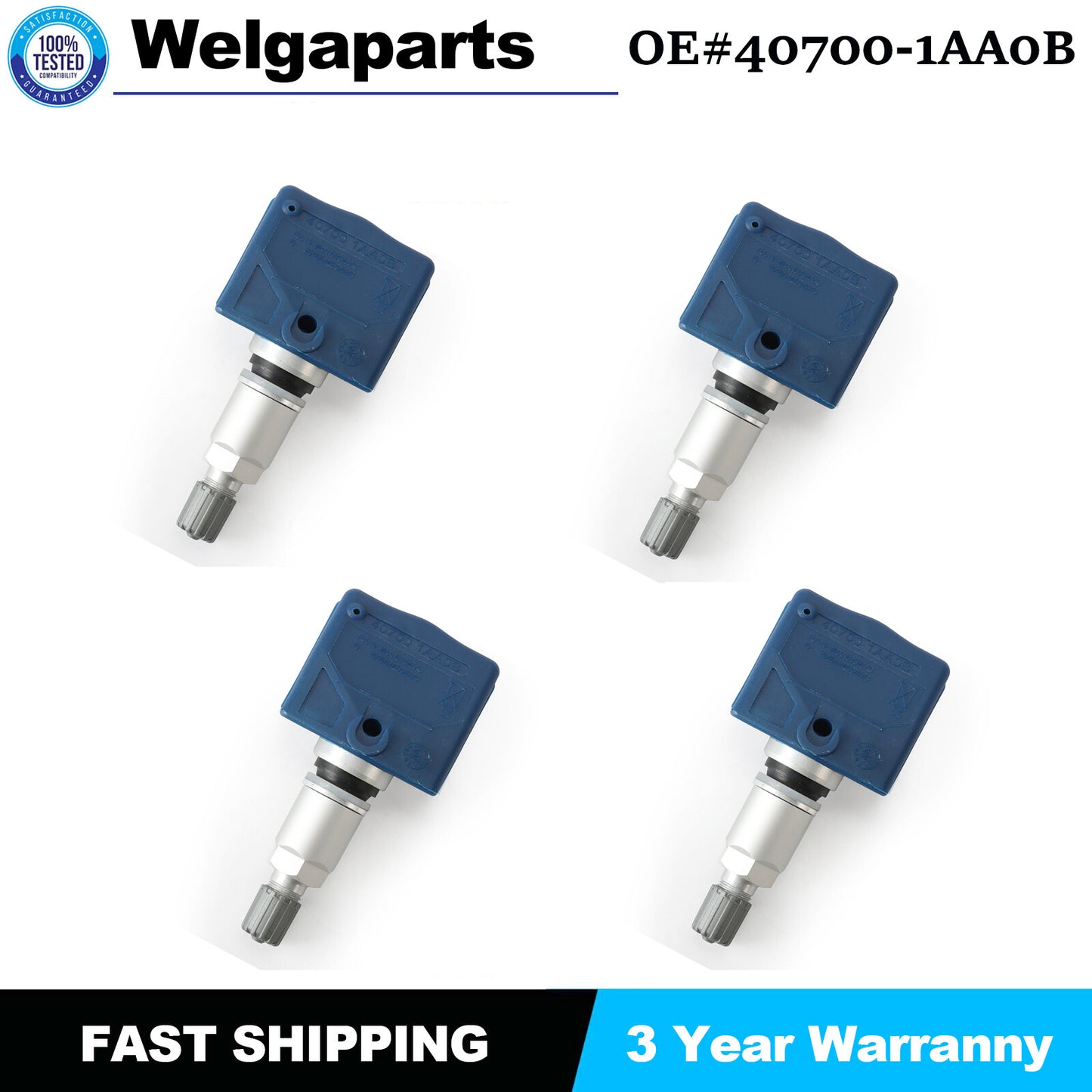 Set of 4 for Nissan Frontier 07-12 New Tire Pressure Sensor 40700-1AA0B