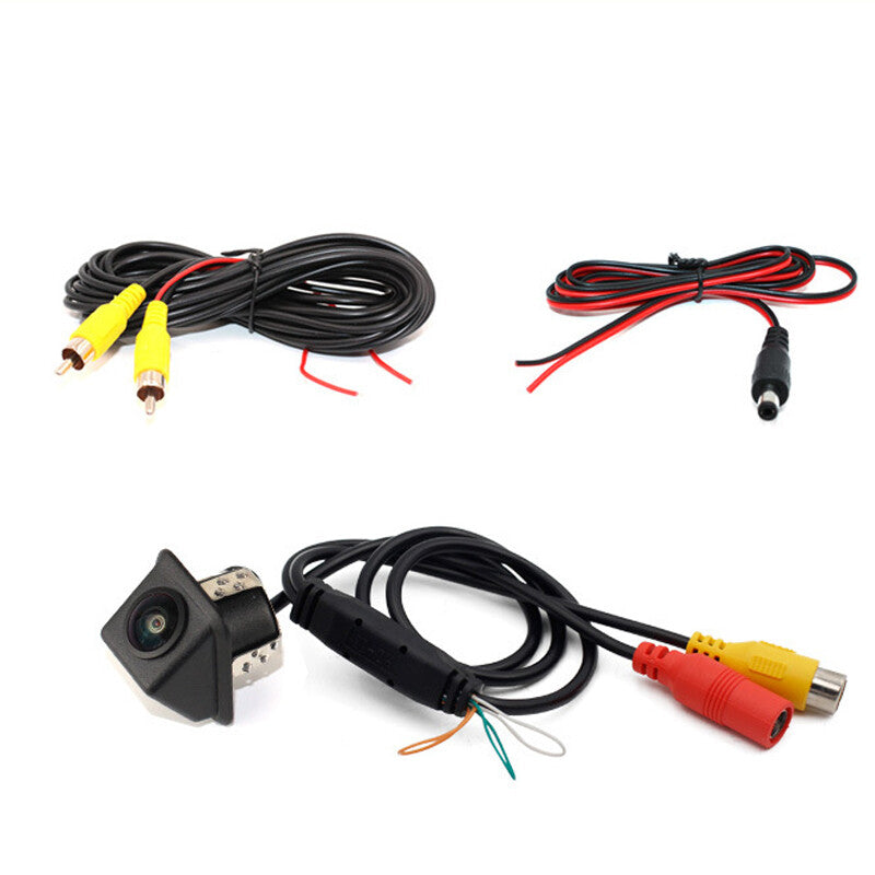 12V Car Backup Camera Fish Eye Lens Night Vision Waterproof Rear View Camera v