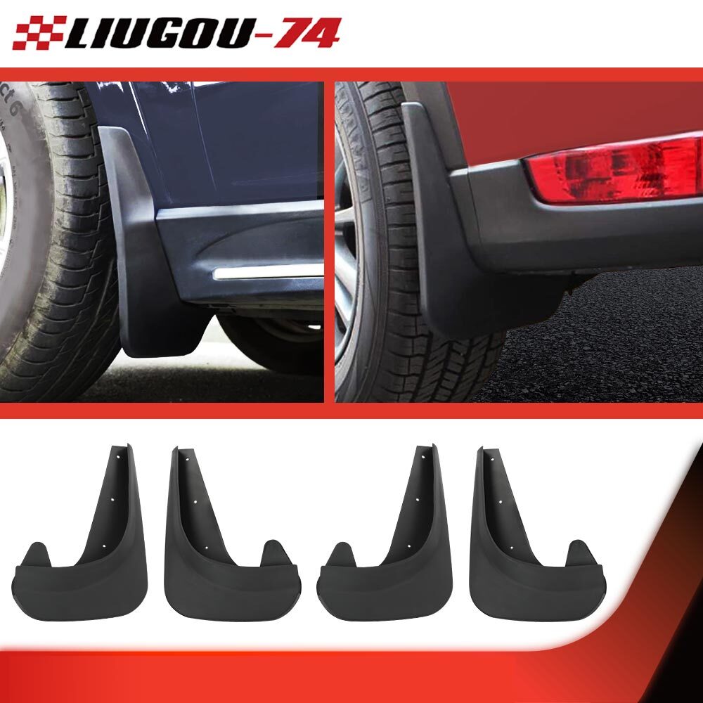 Suitable for front and rear mudguards, mudguard splash guards, black, 4-piece set. Q