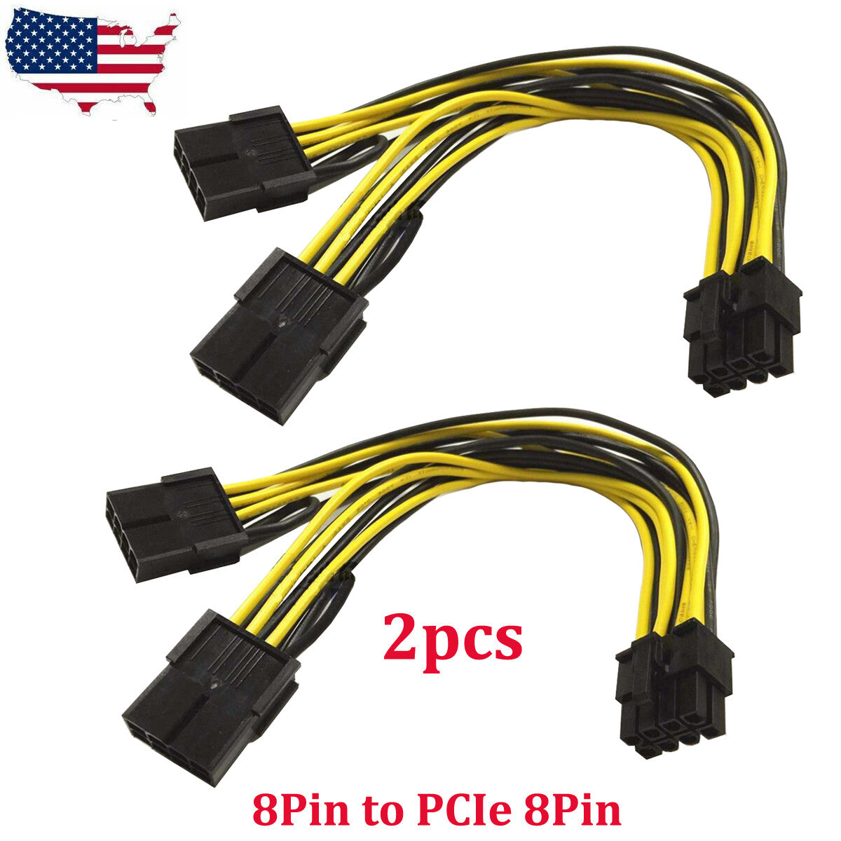 NVIDIA Dual 8 to 8 Graphics Card Power Cables for K80 M40, M60, P40, P100 GPUs n