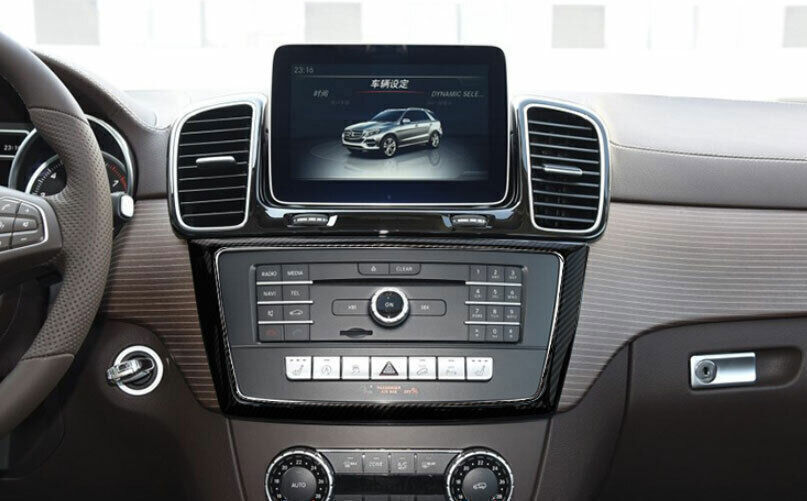 for Benz GLE GLS 2016-19 Carbon Fiber Console Volume Switch Button Panel Trim 1P