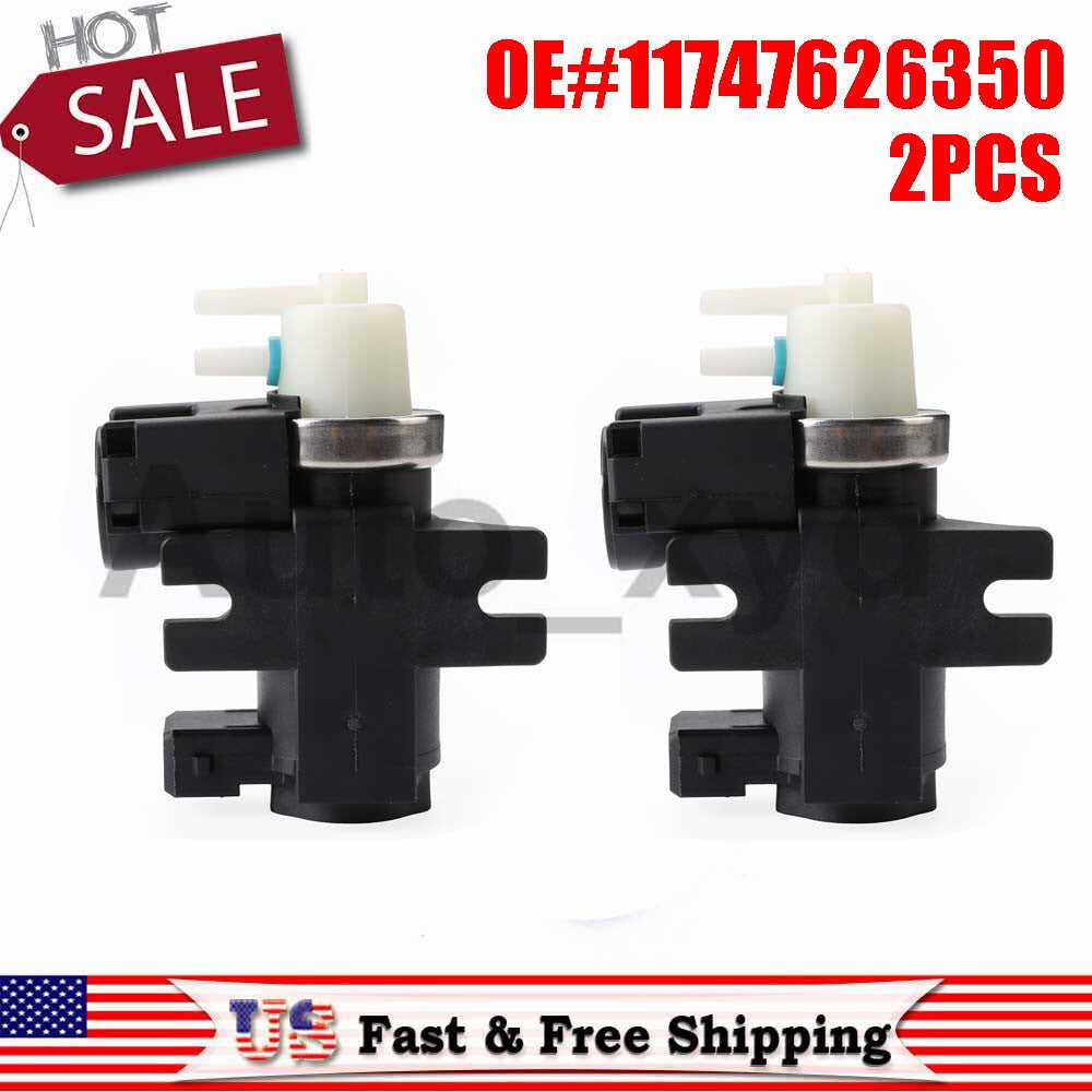 2 pieces of 11747626350 turbocharger solenoid valves suitable for BMW 135i, 335i, 335is, 335xi, and 535i.