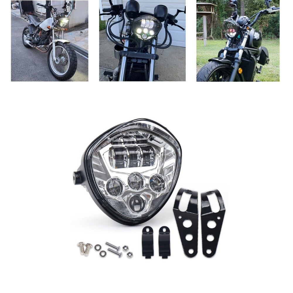 Universal H4 aluminum LED DRL Motorcycle Headlight High/Low Fit for Honda CB400