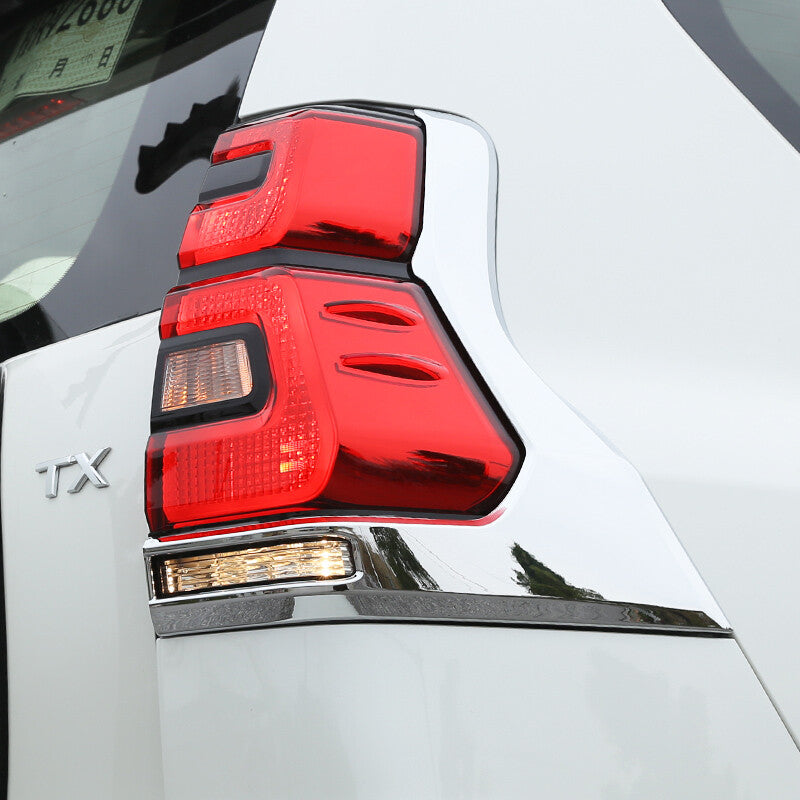 for Toyota Prado FJ150 2018-2021 ABS Chrome Rear Tail Light Tail Lamp Cover Trim