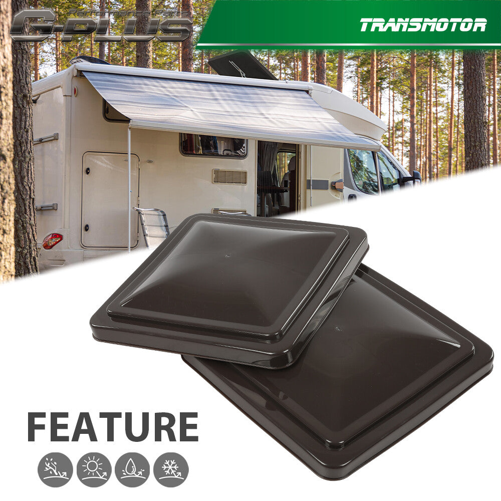 2 Pieces 14 x 14 Replacement Roof Vent Cover Camper Trailer Vent Cord New - v