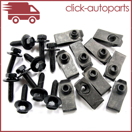 20 Set Body Bolts  U-nut Clips M6 Hex 10mm Screw Fit for Ford Truck 147163194