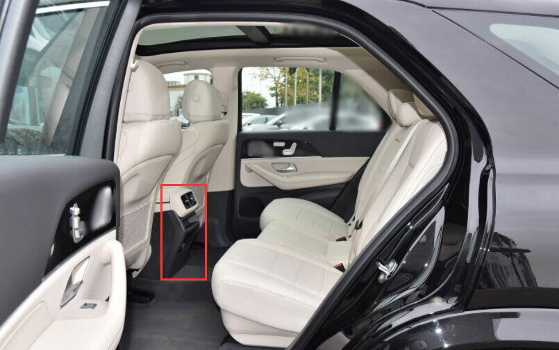 for Mercedes-Benz GLE 20-23 Red Carbon Fiber Back Row Air Outlet Vent Cover Trim