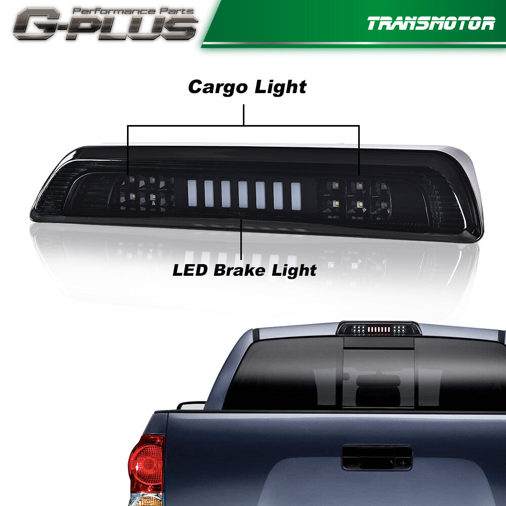 Fits 2007 - 2018 for Tundra Smoke/Black LED Third Brake Light Cargo Light - v