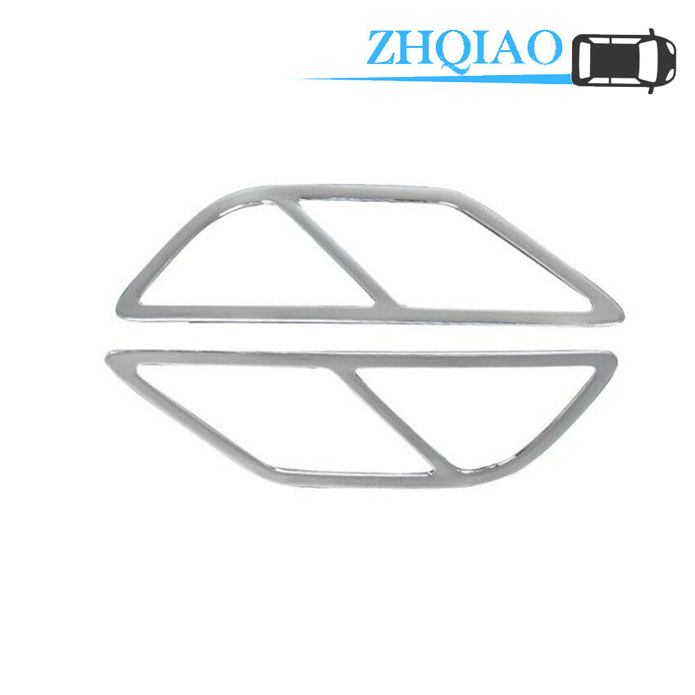 ABS Chrome Rear Bumper Reflector Fog Light Lamp Cover Trim For RAV4 2016-2018