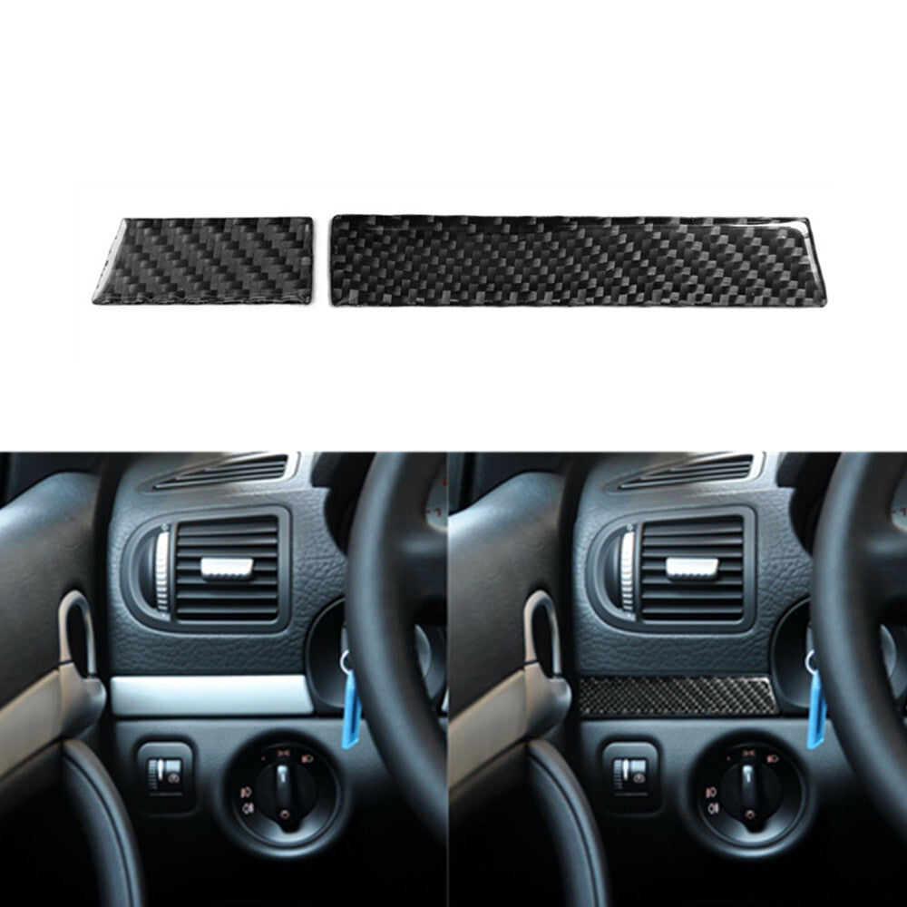 2X Red Carbon Fiber Dashboard Air Vent Cover for Subaru Legacy Outback 2010-2014 v