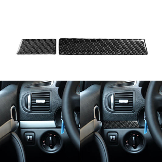 2X Red Carbon Fiber Dashboard Air Vent Cover for Subaru Legacy Outback 2010-2014 v