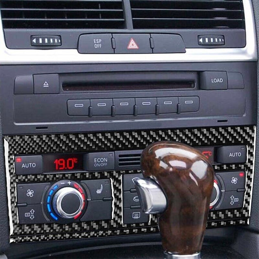 Real Carbon Fiber Car Air Conditioning Button Cover for Audi Q7 2005-2015 2PCS