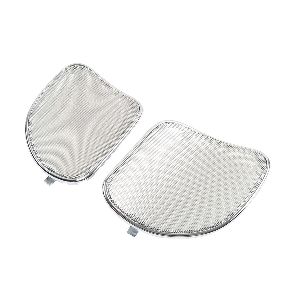 Front Fairing Speaker Grilles Mesh Cover Chrome for Harley Road Glide 2015-2023