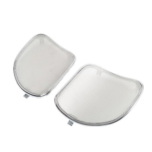 Front Fairing Speaker Grilles Mesh Cover Chrome for Harley Road Glide 2015-2023