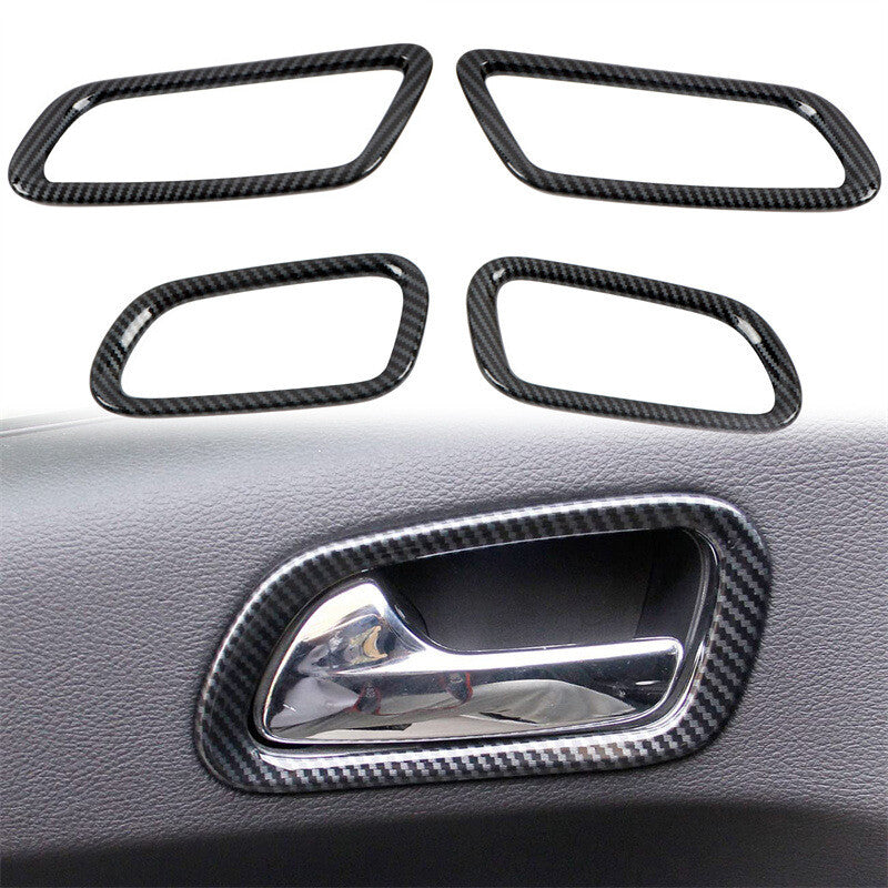 for Dodge Durango 2021-2022 Interior Door Handle Panel Cover Trim Carbon Fiber
