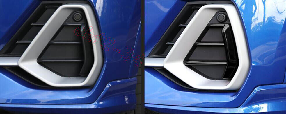 Fit for Audi Q3 2019-21 ABS Glossy Black Front Bumper Fog Lamp Light Frame Trim