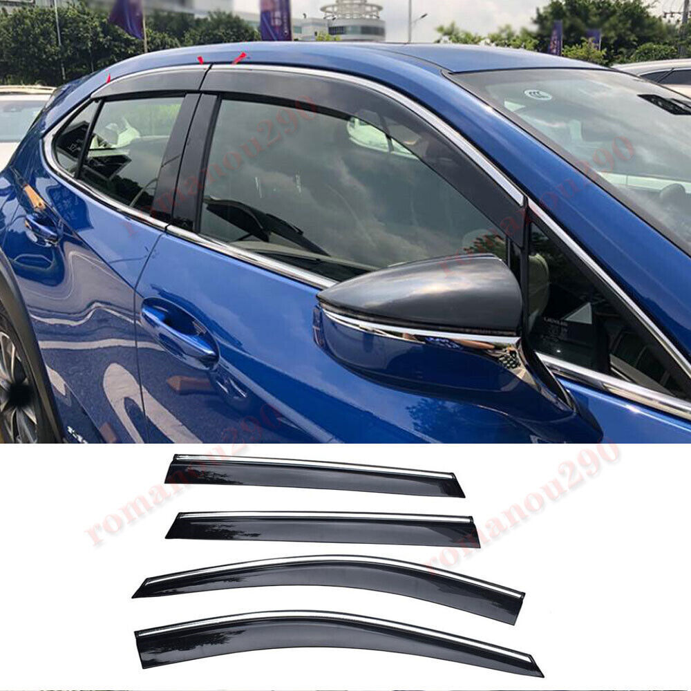 for Lexus UX200 250h 2019-24 Smoke Window Visors Sun Rain Guard Vent Deflectors
