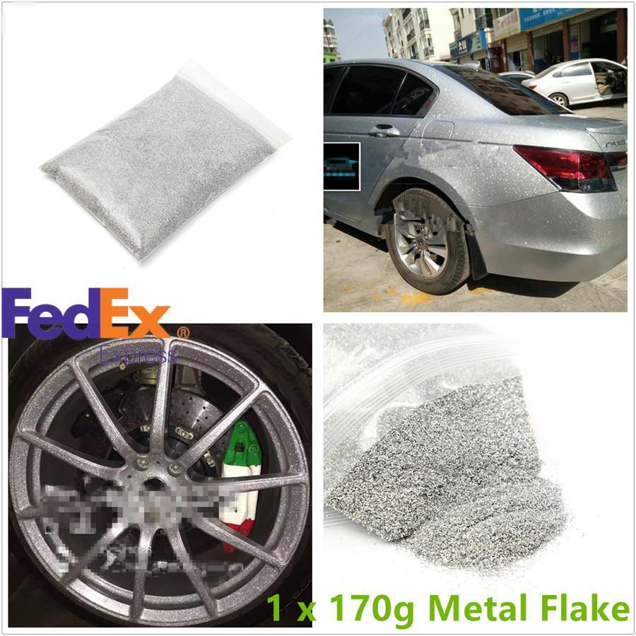 PET Silver Metal Flake Car Paint Powder Additive 6oz / 177ml 170g 0.4mm/0.016 Q