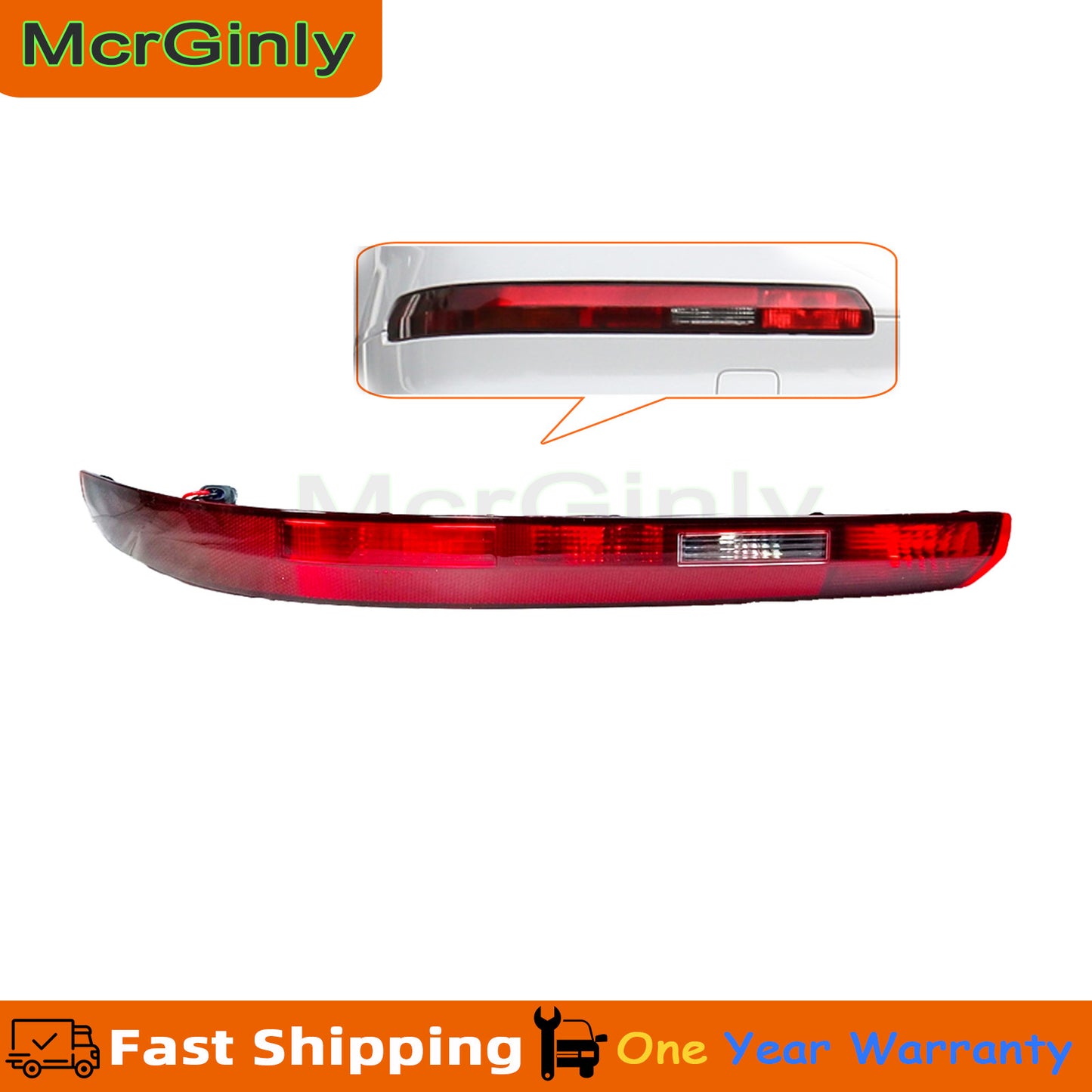 Right bumper taillight and rear fog light applicable to for Audi 2016 Q7 2018 - 2023 4M0945096A- n