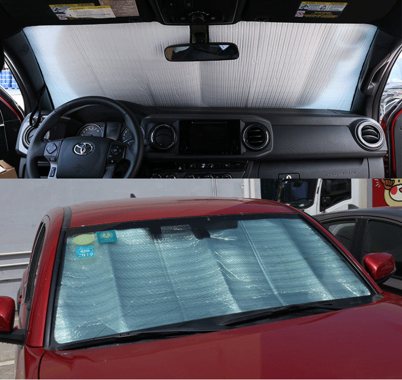 Front Windshield Sunshade Custom-fit Sun Shade Fit ForToyota Tacoma 2016-2023 v