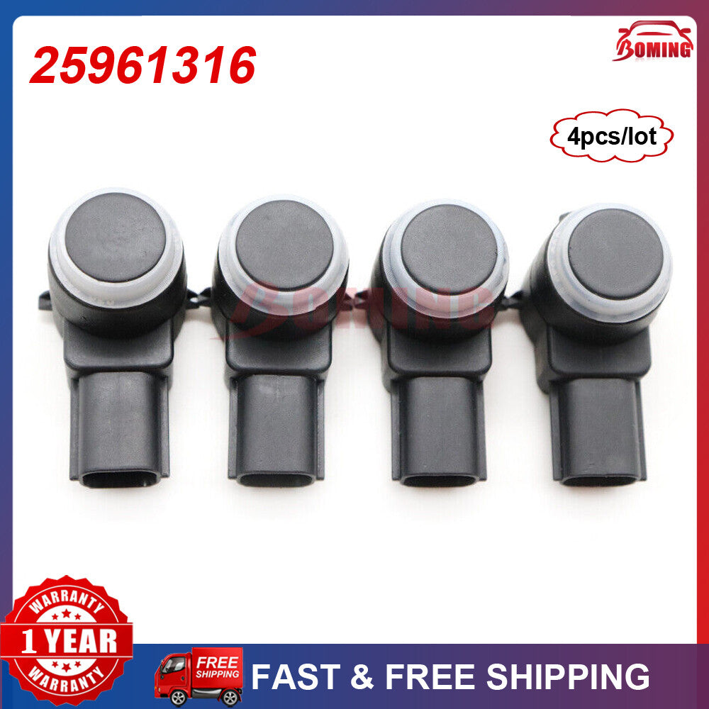 4Pcs New 25961316 For GM White Reverse Backup Parking Assist Object Sensor PDC Q