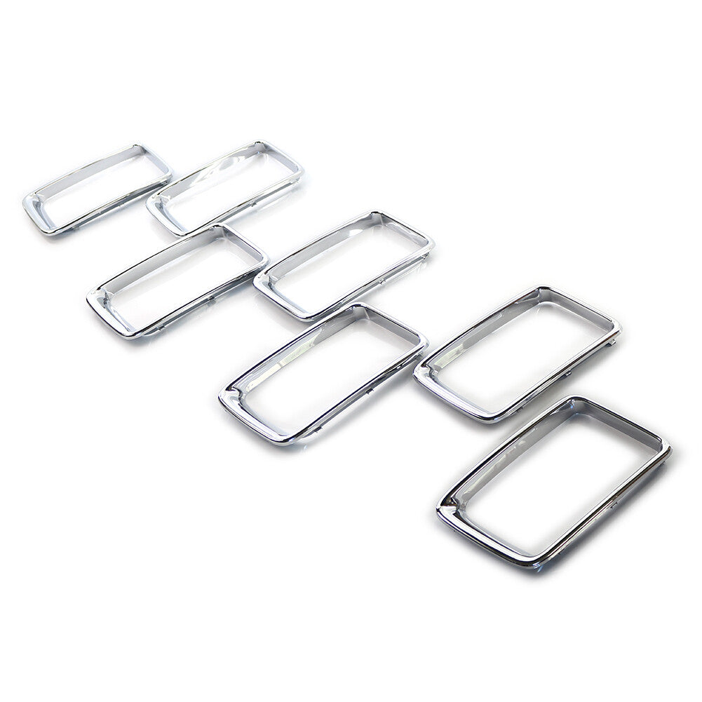 7Pcs Front Grille Grill Inserted Ring Trim Cover for Jeep Grand Cherokee 2014-16