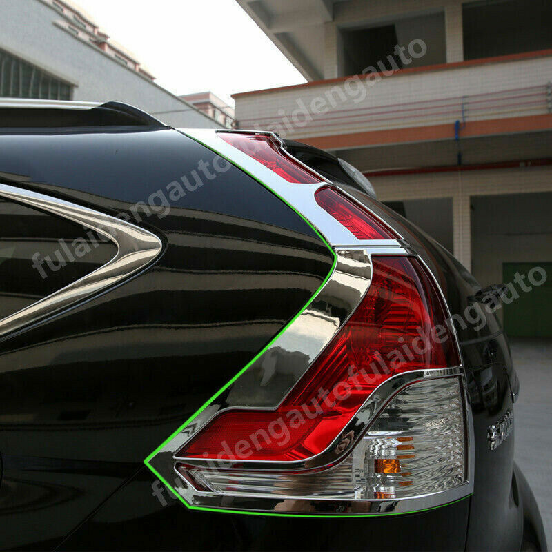 4X ABS Chrome Rear TailLight Lamp Frame Cover Trim for Honda CR-V CRV 2012-2014