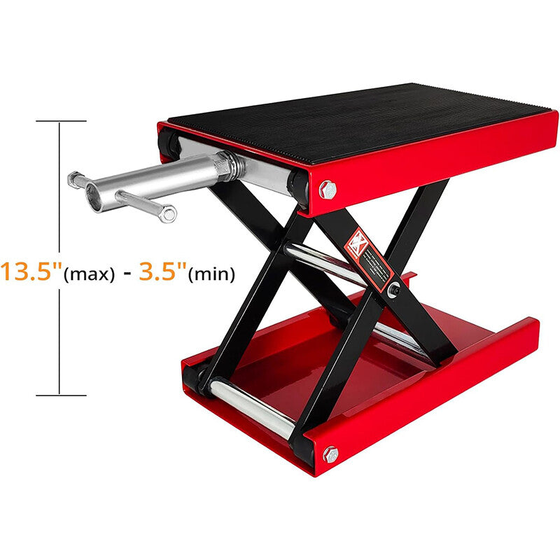 Motorcycle Lift Steel Scissor Jack for Street Bikes 1100 LBS Motorcycle Scissor