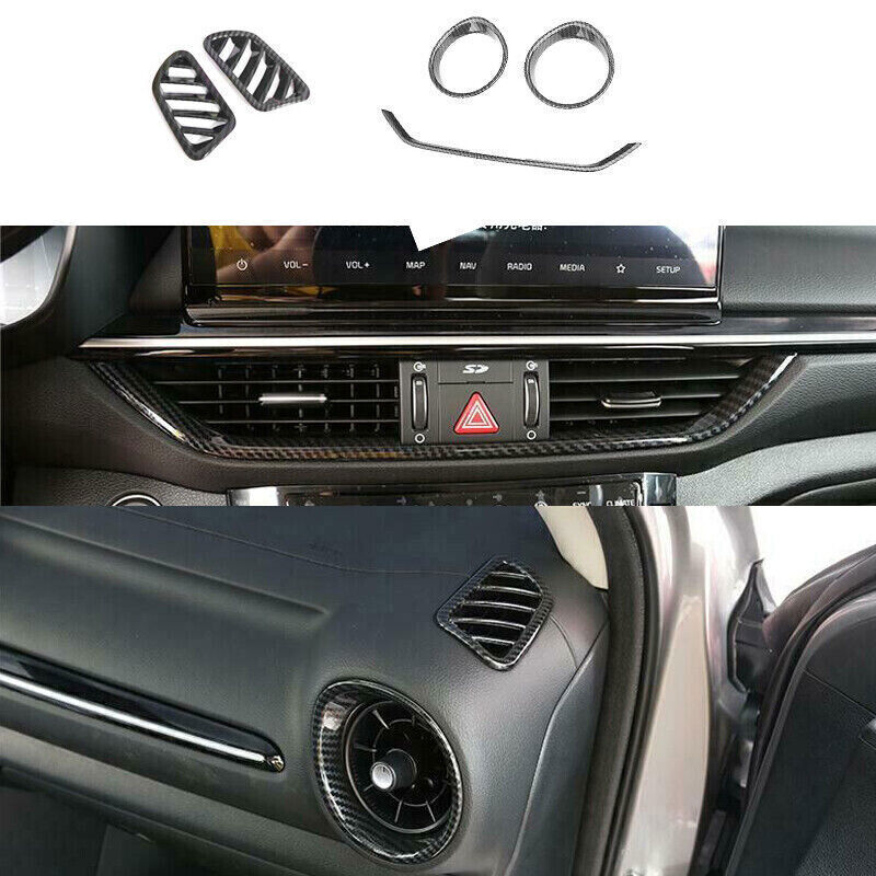 Carbon Fiber ABS Pattern Interior Dashboard Kit Trims For 2019-2023 for Kia Forte/K3