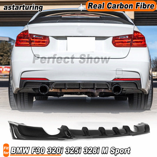 Fit for BMW F30 320i 325i 328i M Sport 2012-2017 REAL Carbon Rear Diffuser Lip