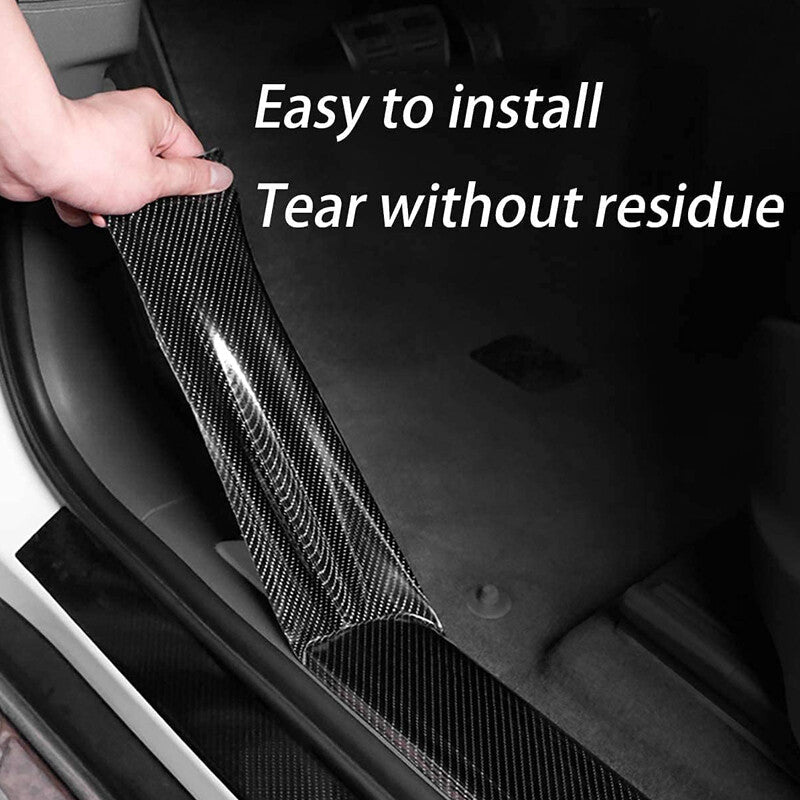 Carbon fiber car door edge protectors, door trim, and anti-collision strips - n