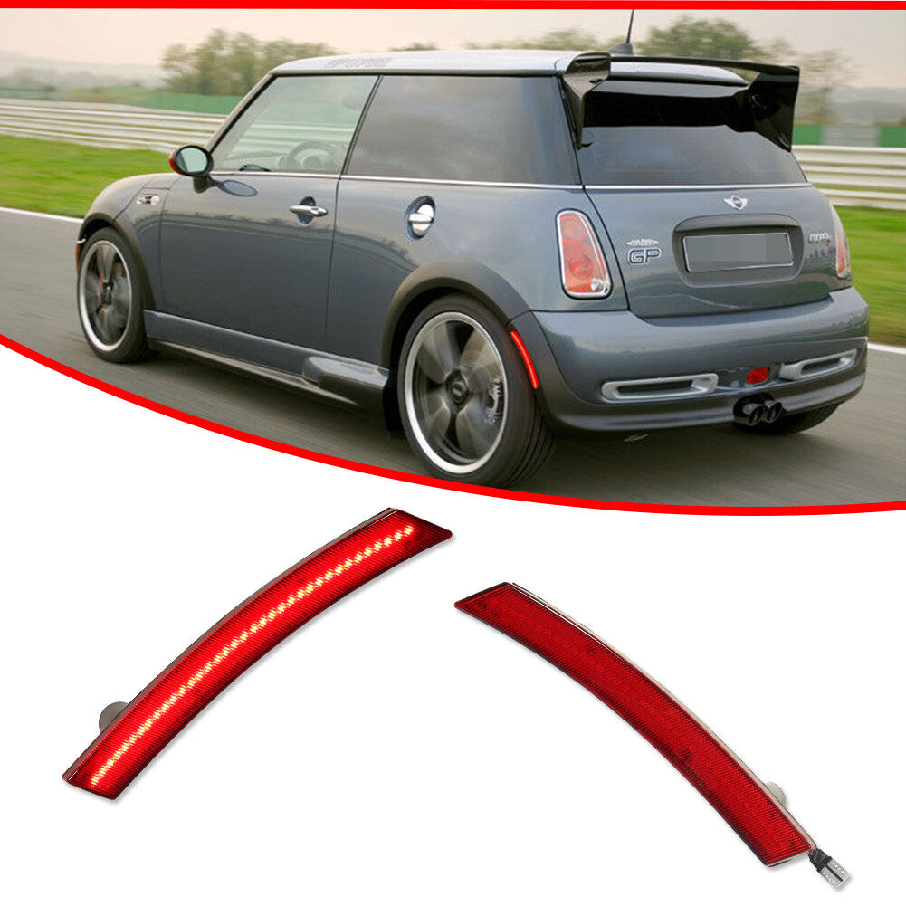 Red LED rear bumper fender side marker lights for Mini Cooper R50 R52 R53 02-08- v