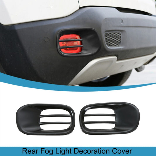 Black Iron Tail Rear Fog Light Lamp Cover Trim Bezel for Jeep Renegade 2016-2023